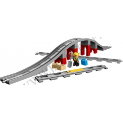 Klocki LEGO 10872 - Tory kolejowe i wiadukt DUPLO